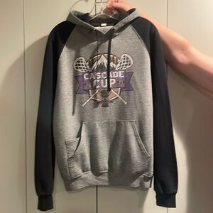 Black and Gray Lacrosse Cascade Cup Lacrosse Sweatshirt